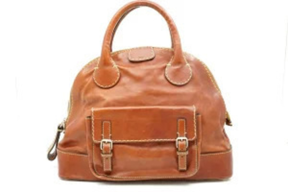 Chloe Edith Stitched Leather 2Way Shoulder Bag Brown